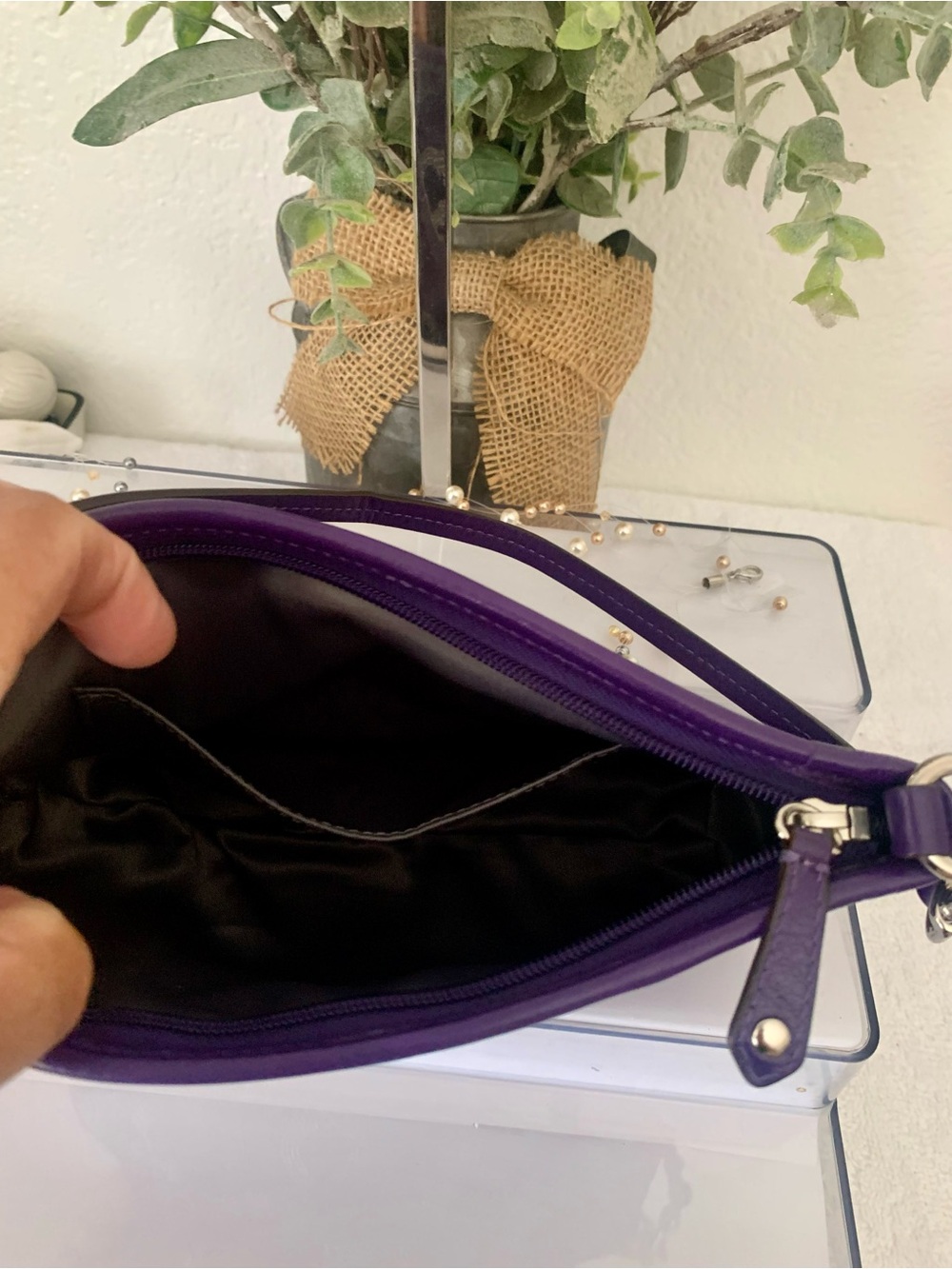 Y2K Coach Madison Horse & Carriage Purple Pleated OP Art Mini Bag - Picture 6 of 7